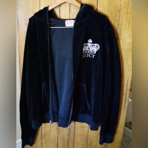 Black worm fuzzy juicy women’s jacket